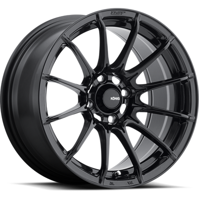 Konig - Dial In - Black - Gloss Black - 15" x 8", 25 Offset, 4x100 (Bolt Pattern), 73.1mm HUB