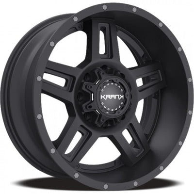 KranK Off-road - Hammer - Black - Satin Black - 20" x 9", 0 Offset, 5x127/139.7 (Bolt Pattern), 77.8mm HUB