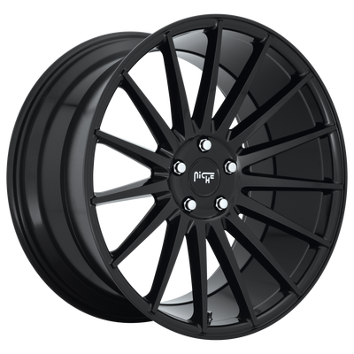Niche - M214 FORM - Black - GLOSS BLACK - 20" x 10", 4 Offset, 5x114.3 (Bolt Pattern), 72.56mm HUB
