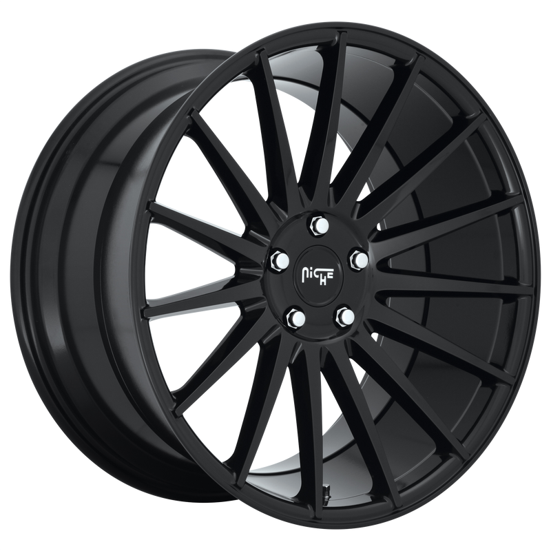 Niche - M214 FORM - Black - GLOSS BLACK - 20" x 10", 4 Offset, 5x114.3 (Bolt Pattern), 72.56mm HUB