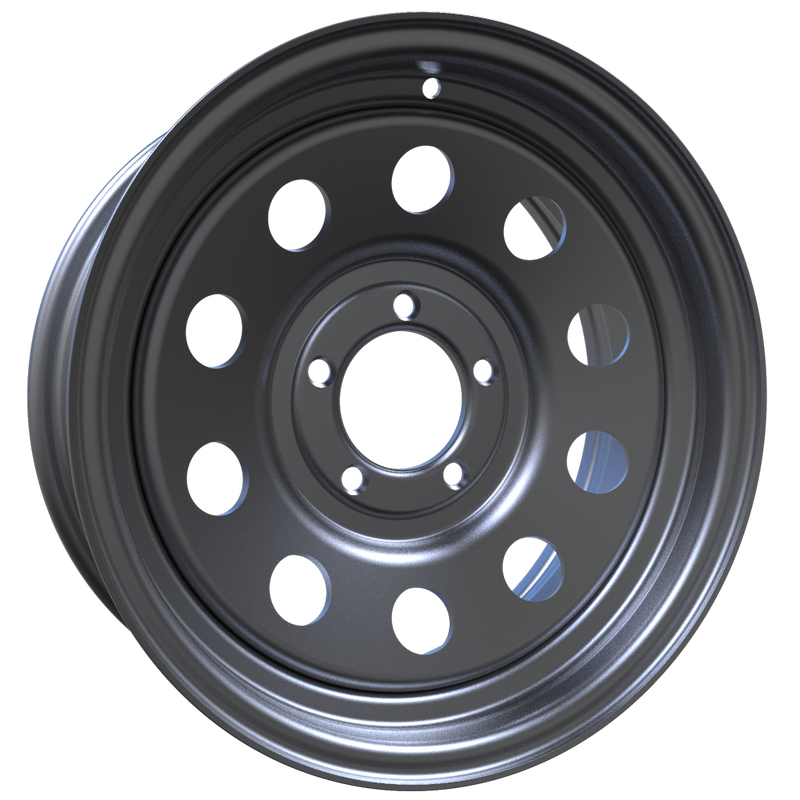 Envy Wheels - TRAILER STEEL MODULAR - Silver - SILVER - 15" x 6", 0 Offset, 5x114.3 (Bolt Pattern), 84mm HUB