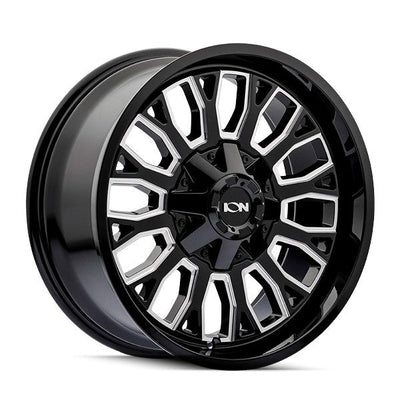 Ion Alloy - 152 - Black - Black/Milled - 20" x 9", 0 Offset, 6x139.7/135 (Bolt pattern), 106mm HUB