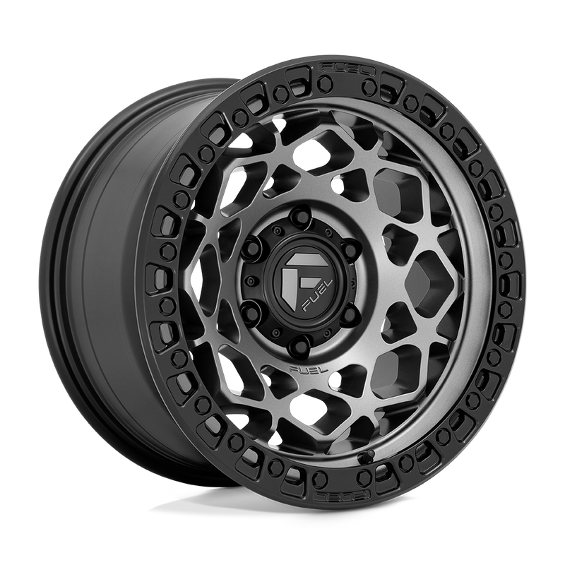 Fuel - D784 UNIT - Gunmetal - GUNMETAL WITH MATTE BLACK RING - 17" x 9", 1 Offset, 6x120 (Bolt Pattern), 66.9mm HUB