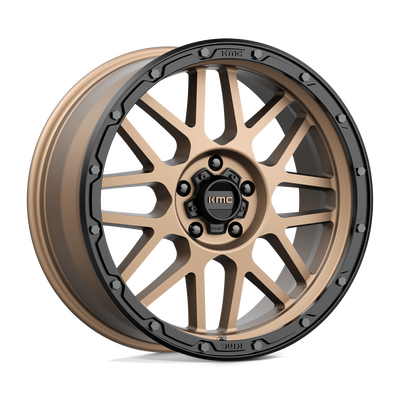 KMC Wheels - KM535 GRENADE OFF-ROAD - Bronze - MATTE BRONZE MATTE BLACK LIP - 20" x 9", 18 Offset, 5x150 (Bolt Pattern), 110.1mm HUB