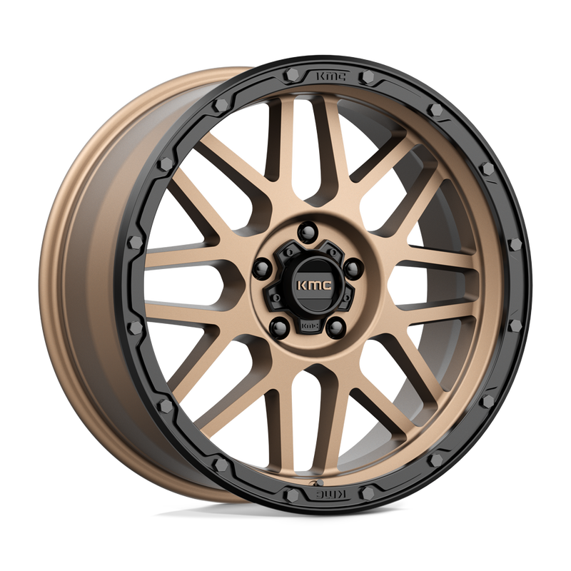 KMC Wheels - KM535 GRENADE OFF-ROAD - Bronze - MATTE BRONZE MATTE BLACK LIP - 20" x 9", 18 Offset, 5x150 (Bolt Pattern), 110.1mm HUB