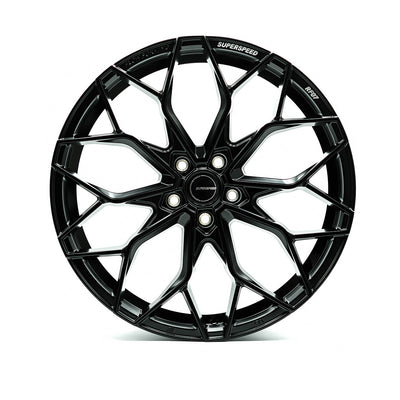 Superspeed - RF07 - Black - Matt Black - 20" x 9", 30 Offset, 5x120 (Bolt Pattern), 74mm HUB