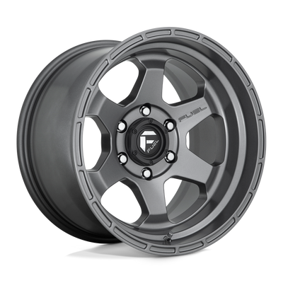 Fuel - D665 SHOK - Gunmetal - MATTE GUN METAL - 17" x 10", -18 Offset, 6x139.7 (Bolt Pattern), 106.1mm HUB