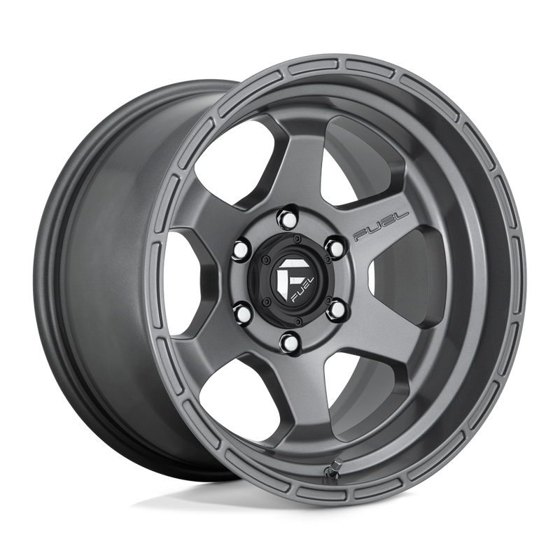 Fuel - D665 SHOK - Gunmetal - MATTE GUN METAL - 17" x 10", -18 Offset, 6x139.7 (Bolt Pattern), 106.1mm HUB