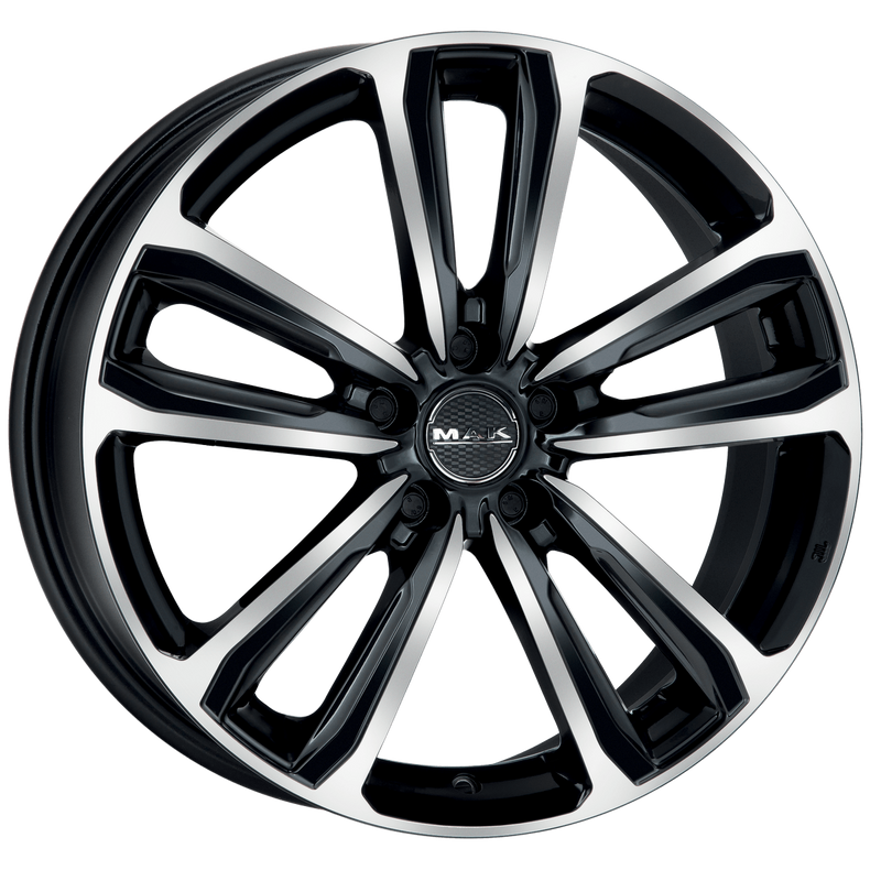 Mak Wheels - MAGMA - Black - BLACK MIRROR - 17" x 7.5", 45 Offset, 5x115 (Bolt Pattern), 70.2mm HUB
