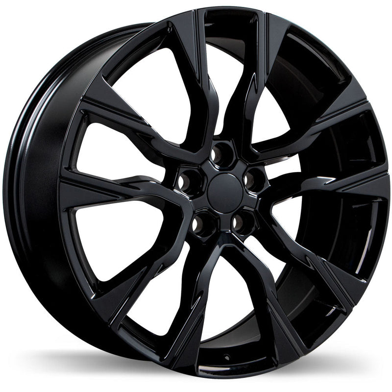 Replika - R251 - Black - Gloss Black - 20" x 9", 40 Offset, 5x120 (Bolt Pattern), 72.6mm HUB