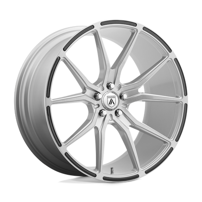 Asanti Black - ABL-13 VEGA - Silver - Brushed Silver Carbon Fiber Insert - 20" x 10.5", 20 Offset, 5x115 (Bolt Pattern), 72.6mm HUB