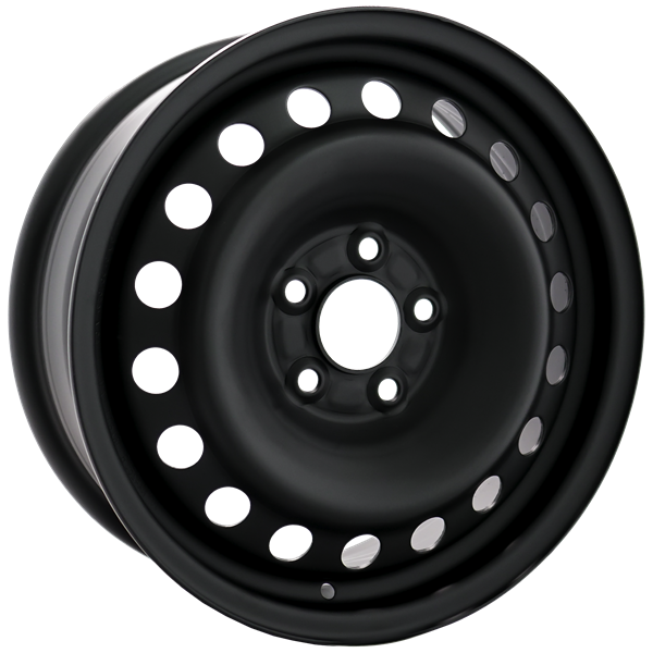 Envy Wheels - NX4 STEEL WHEEL - Black - FLAT BLACK - 16" x 6", 42 Offset, 5x108 (Bolt Pattern), 63.4mm HUB