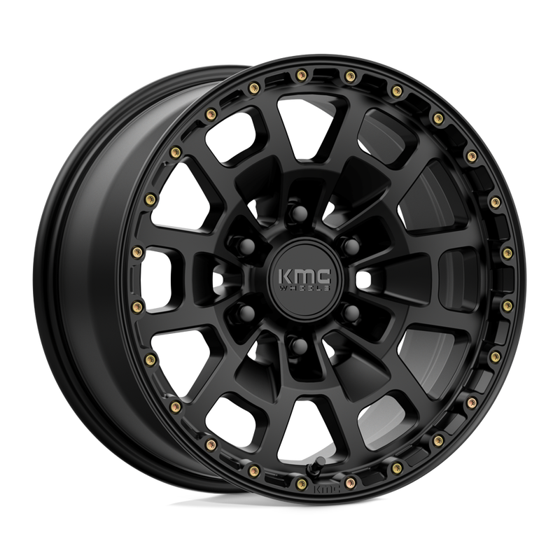 KMC Wheels - KM718 SUMMIT - Black - SATIN BLACK - 17" x 8.5", 18 Offset, 6x135 (Bolt Pattern), 87.1mm HUB