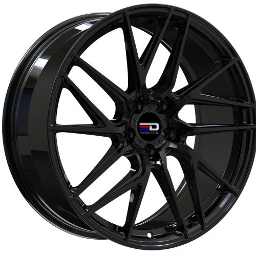 Euro Design - Tech - Black - Gloss Black - 18" x 8", 35 Offset, 5x114.3 (Bolt Pattern), 70.5mm HUB
