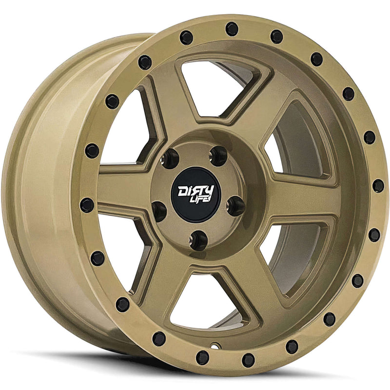 Dirty Life - COMPOUND - Desert Sand - DESERT SAND - 17" x 9", -12 Offset, 6x135 (Bolt Pattern), 87.1mm HUB