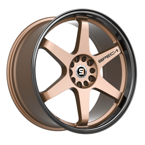 Spec-1 Racing - SPT-33 - Bronze - Matte Bronze Black Lip - 17" x 8", 38 Offset, 5x105/114.3 (Bolt pattern), 73.1mm HUB