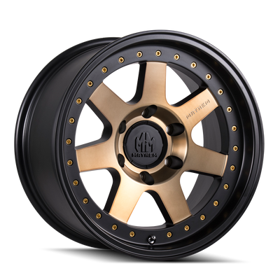 Mayhem - PRODIGY - Black - MATTE BLACK WITH BRONZE TINT - 17" x 9", -6 Offset, 6x135 (Bolt Pattern), 87.1mm HUB