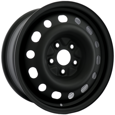 Envy Wheels - NX6 STEEL WHEEL - Black - FLAT BLACK - 16" x 6.5", 42 Offset, 5x114.3 (Bolt Pattern), 64.1mm HUB