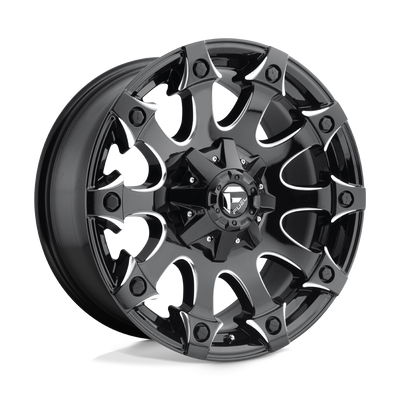 Fuel - D578 BATTLE AXE - Black - Gloss Black Milled - 20" x 9", 20 Offset, 6x135/139.7 (Bolt Pattern), 106.1mm HUB