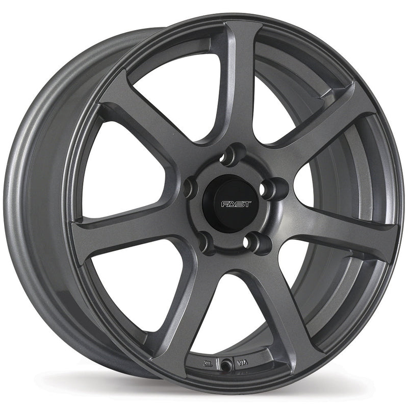 Fast Wheels - Seven - Gunmetal - Gloss Gunmetal - 16" x 7", 42 Offset, 5x114.3 (Bolt Pattern), 67.1mm HUB