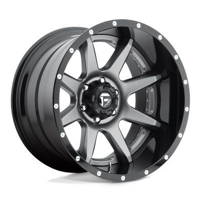 Fuel - D238 RAMPAGE - Gunmetal - MATTE GUN METAL BLACK LIP - 22" x 10", -11 Offset, 6x135 (Bolt Pattern), 87.1mm HUB
