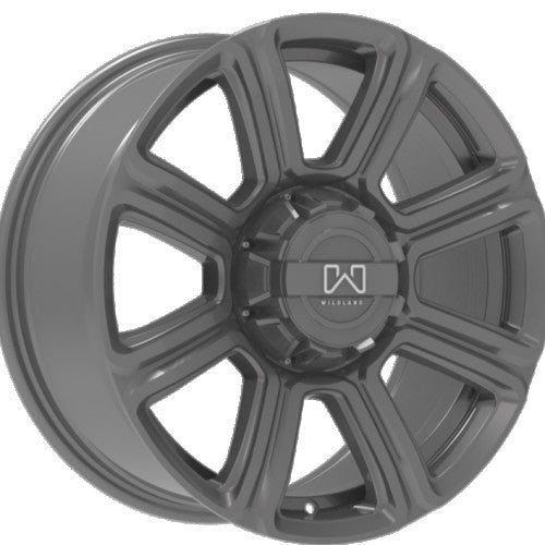 Wildland - Hurricane - Gunmetal - Matte Gunmetal - 18" x 8", 15 Offset, 6x120/139.7 (Bolt Pattern), 78.1mm HUB