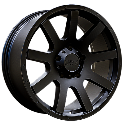 Envy Wheels - CRAZE - Black - SATIN BLACK - 18" x 9", 18 Offset, 5x139.7 (Bolt Pattern), 77.8mm HUB