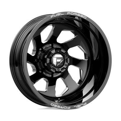 Fuel Mono - DD39 FF39D - Black - GLOSS BLACK MILLED - 22" x 8.5", -202 Offset, 8x200 (Bolt Pattern), 142mm HUB