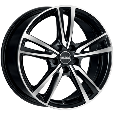 Mak Wheels - ICONA - Black - BLACK MIRROR - 18" x 8", 45 Offset, 5x108 (Bolt Pattern), 72mm HUB