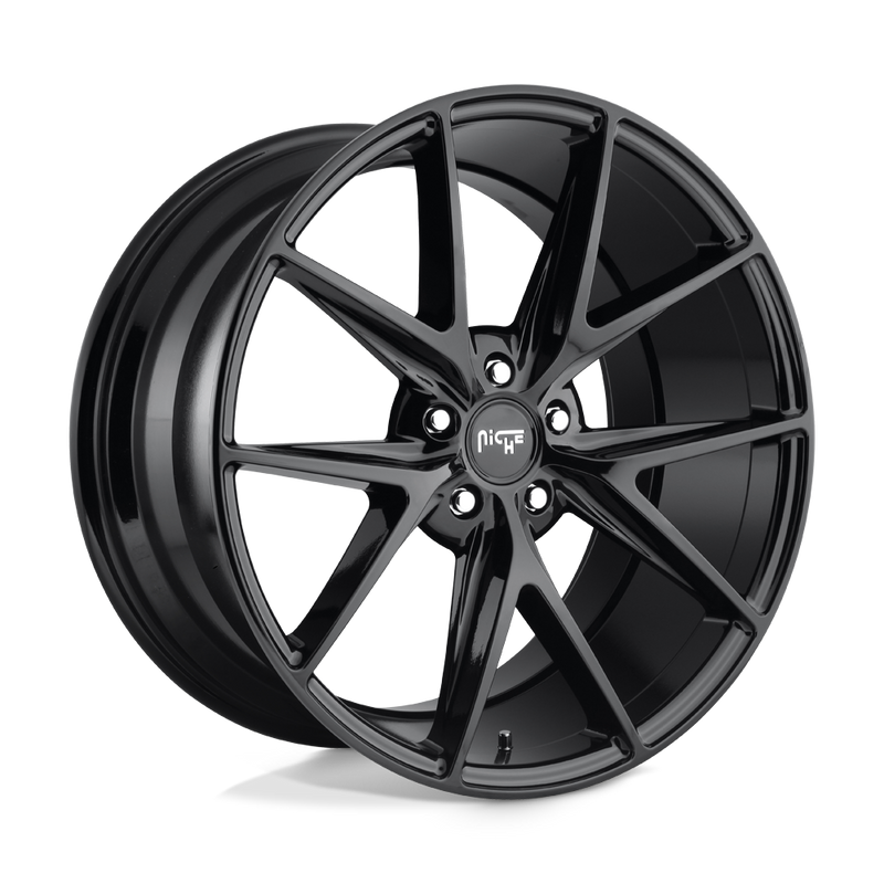 Niche - M119 MISANO - Black - GLOSS BLACK - 20" x 10", 40 Offset, 5x120 (Bolt Pattern), 72.6mm HUB