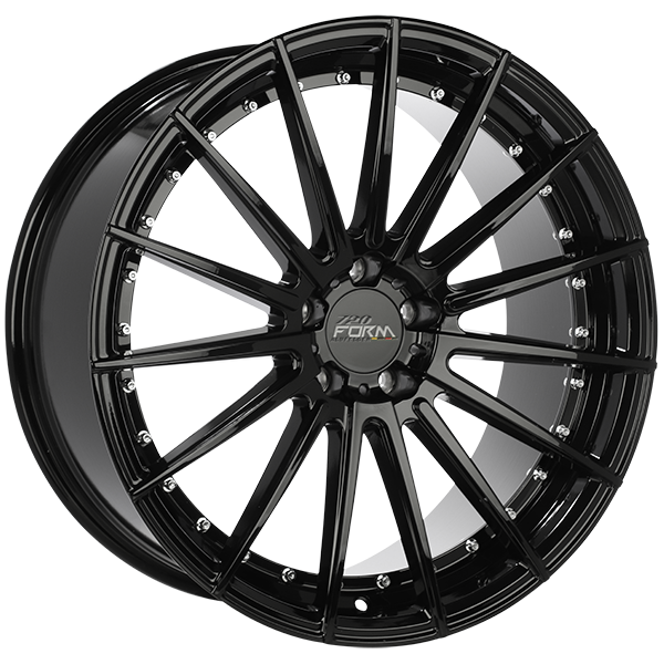 720 Form - RF3-V - Black - Gloss Black - 20" x 9", 40 Offset, 5x108 (Bolt Pattern), 63.4mm HUB