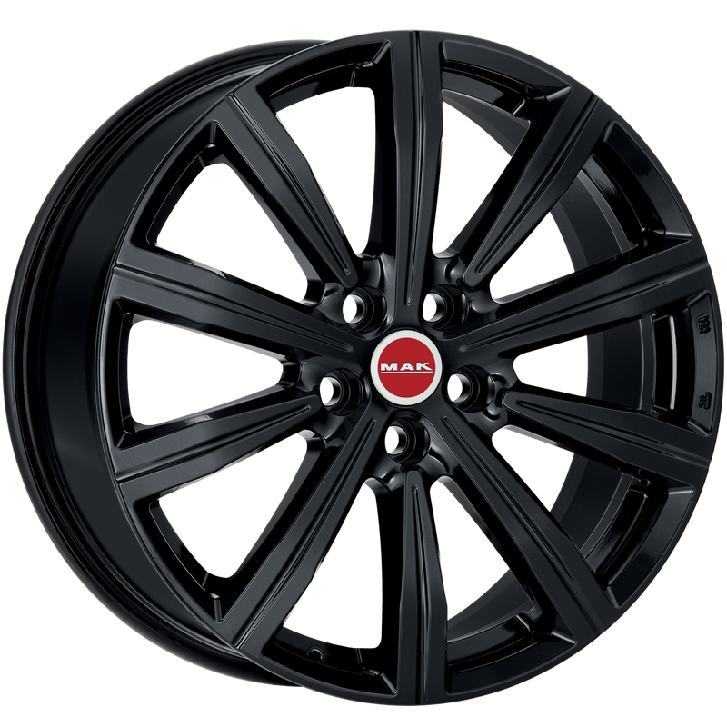 Mak Wheels - BIRMINGHAM - Black - GLOSS BLACK - 20" x 8.5", 28 Offset, 5x112 (Bolt Pattern), 66.5mm HUB