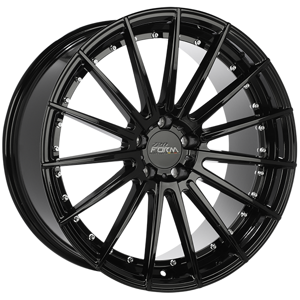 720 Form - RF3-V - Black - Gloss Black - 20" x 10.5", 35 Offset, 5x112 (Bolt Pattern), 66.6mm HUB