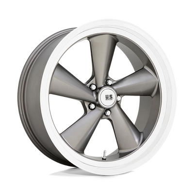 US Mag - U137 TS - Gunmetal - ANTHRACITE WITH DIAMOND CUT LIP - 22" x 10.5", 0 Offset, 5x127 (Bolt Pattern), 78.1mm HUB
