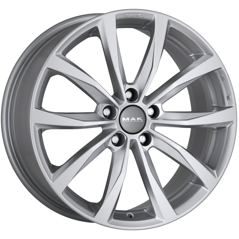 Mak Wheels - WOLF - Silver - SILVER - 18" x 7.5", 51 Offset, 5x112 (Bolt Pattern), 66.6mm HUB