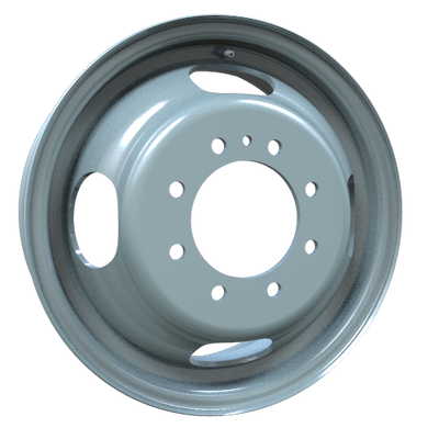 Envy Wheels - Dually Steel Wheel - Grey - GREY - 16" x 6", 127 Offset, 8x165.1 (Bolt Pattern), 124.3mm HUB