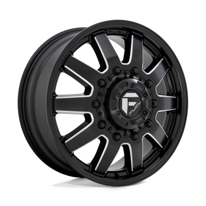 Fuel - D538 MAVERICK - Black - MATTE BLACK MILLED - 20" x 8.25", 122 Offset, 8x165.1 (Bolt Pattern), 117mm HUB