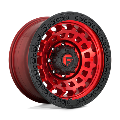 Fuel - D632 ZEPHYR - CANDY RED BLACK BEAD RING - 17" x 9", 1 Offset, 5x127 (Bolt Pattern), 71.5mm HUB