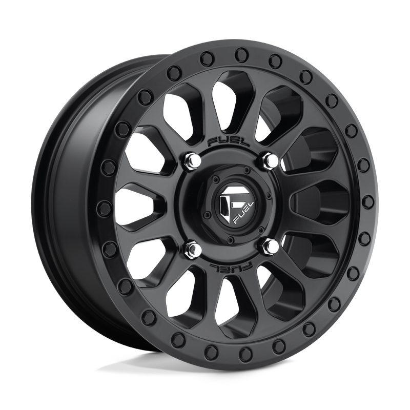 Fuel UTV - D579 VECTOR UTV - Black - MATTE BLACK - 14" x 7", 13 Offset, 4x156 (Bolt Pattern), 132mm HUB
