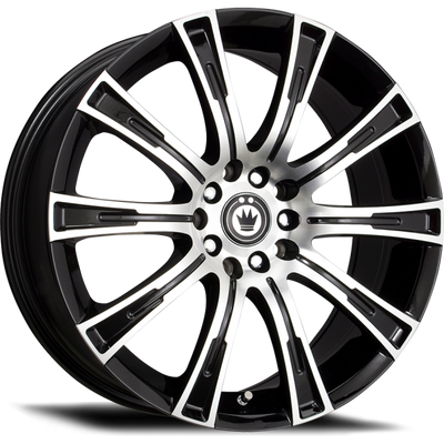 Konig - Crown - Black - Black Machine Face - 17" x 7.5", 40 Offset, 5x110/115 (Bolt Pattern), 73.1mm HUB
