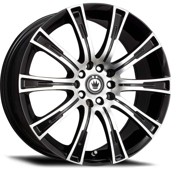 Konig - Crown - Black - Black Machine Face - 17" x 7.5", 40 Offset, 5x110/115 (Bolt Pattern), 73.1mm HUB