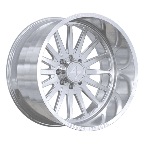 Sentali - Forged SF-2 - Silver - Brushed Milled - 26" x 14", -76 Offset, 5x139.7 (Bolt pattern), 77.8mm HUB