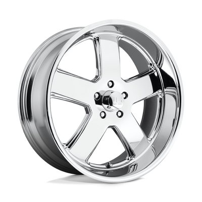 US Mag - U116 HUSTLER - Polished - CHROME PLATED - 22" x 9", 1 Offset, 5x127 (Bolt Pattern), 78.1mm HUB