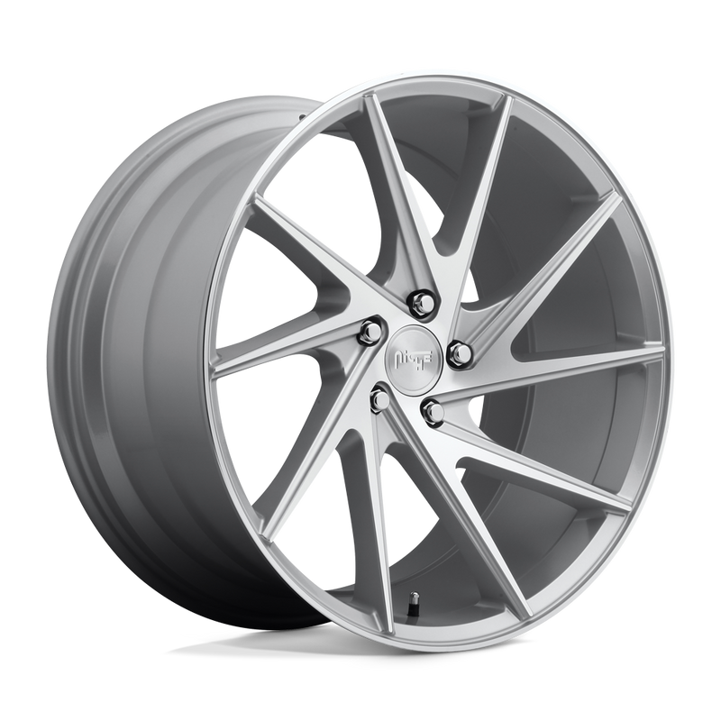 Niche - M162 INVERT - Silver - GLOSS SILVER MACHINED - 20" x 9", 35 Offset, 5x114.3 (Bolt Pattern), 72.6mm HUB