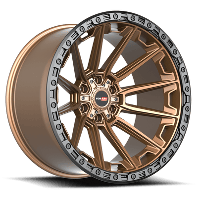 Vortek Offroad - VRT-601 - Bronze - Matte Bronze with Black Bead Ring - 18" x 9", -12 Offset, 6x135/139.7 (Bolt pattern), 106.10mm HUB