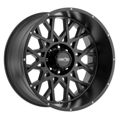 Vision Wheel Off-Road - 412 ROCKER - Black - Satin Black - 20" x 12", -51 Offset, 8x170 (Bolt Pattern), 125.2mm HUB