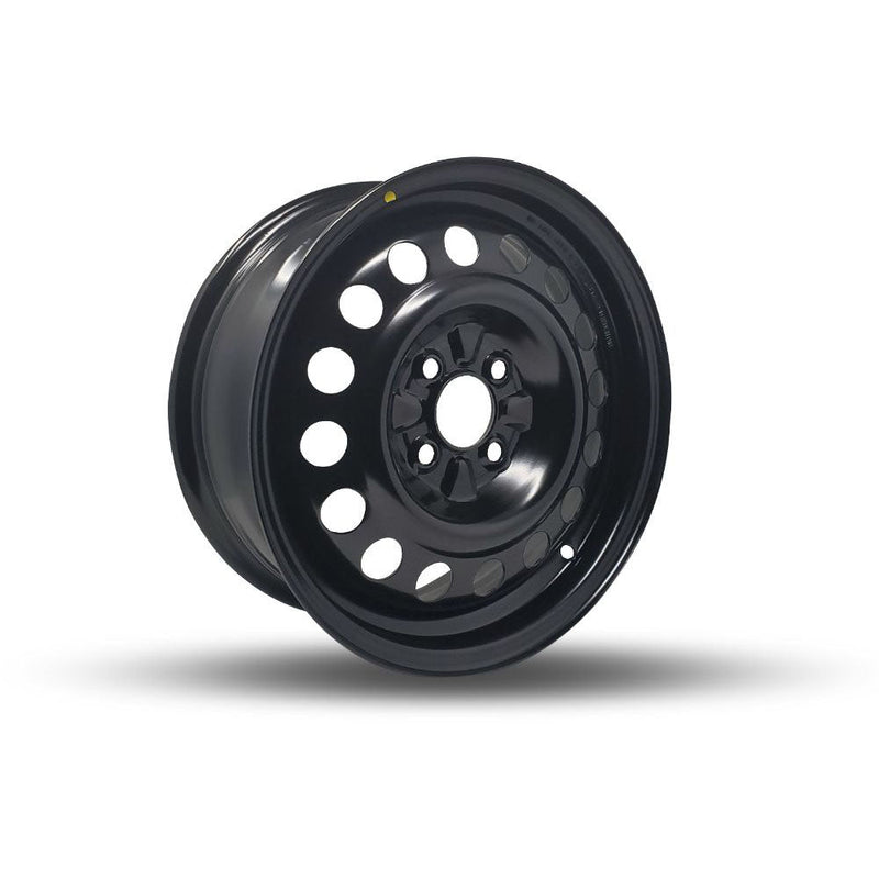 DTD - Steel - Black - Black - 15" x 6", 39 Offset, 4x100 (Bolt Pattern), 54.1mm HUB