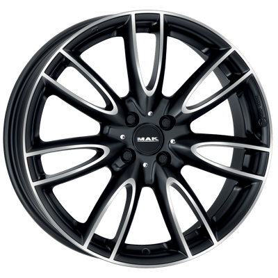 Mak Wheels - JACKIE W - Black - ICE BLACK - 15" x 5.5", 45 Offset, 4x100 (Bolt Pattern), 56.1mm HUB
