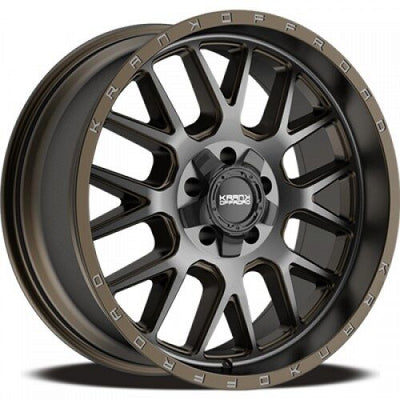 KranK Off-road - Fuse - Bronze - Bronze Dark Tint W-Gloss Black Barrel - 22" x 10", -18 Offset, 6x135/139.7 (Bolt Pattern), 108mm HUB