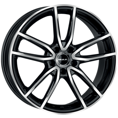 Mak Wheels - EVO-D - Black - BLACK MIRROR - 21" x 11", 38 Offset, 5x112 (Bolt Pattern), 66.6mm HUB
